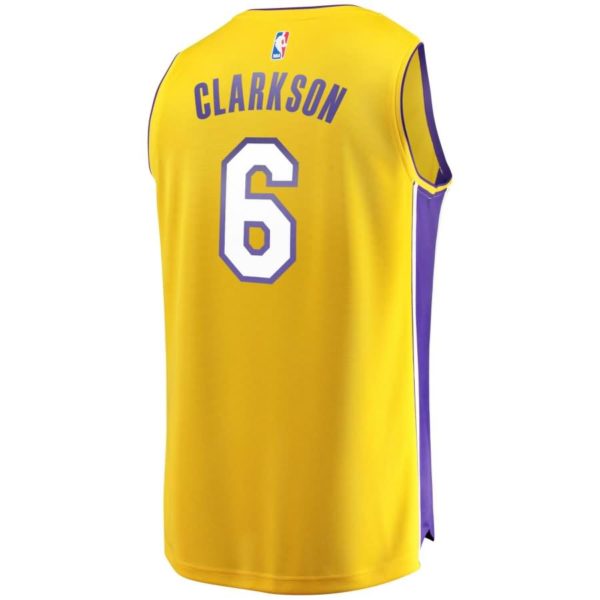 Jordan Clarkson Los Angeles Lakers Fanatics Branded Youth Fast Break Replica Jersey Gold - Icon Edition