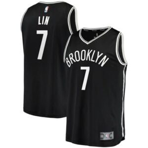 Jeremy Lin Brooklyn Nets Fanatics Branded Youth Fast Break Replica Jersey Black - Icon Edition