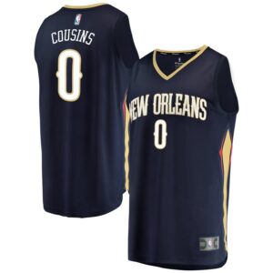 DeMarcus Cousins New Orleans Pelicans Fanatics Branded Youth Fast Break Replica Jersey Navy - Icon Edition
