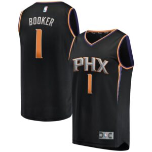Devin Booker Phoenix Suns Fanatics Branded Youth Fast Break Replica Jersey Black - Statement Edition