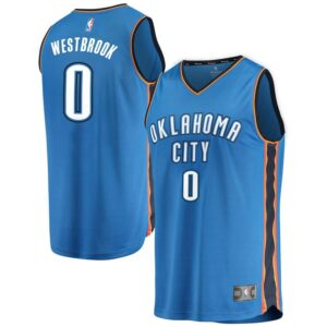 Russell Westbrook Oklahoma City Thunder Fanatics Branded Youth Fast Break Replica Jersey Blue - Icon Edition