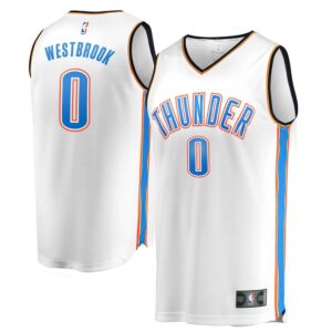 Russell Westbrook Oklahoma City Thunder Fanatics Branded Youth Fast Break Replica Jersey White - Association Edition