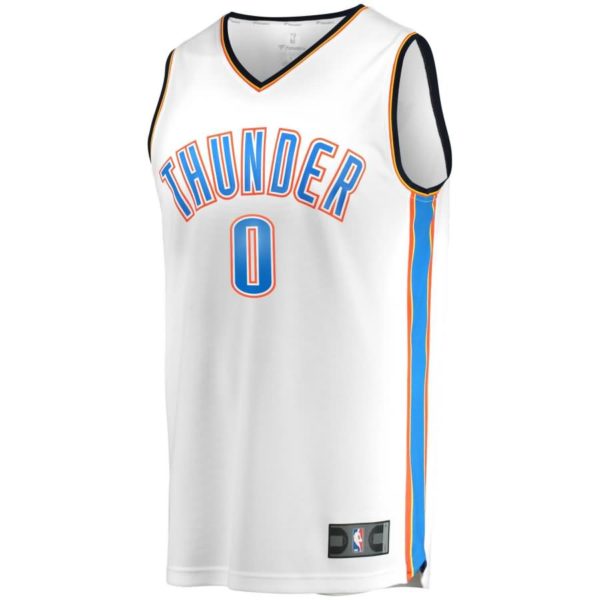Russell Westbrook Oklahoma City Thunder Fanatics Branded Youth Fast Break Replica Jersey White - Association Edition