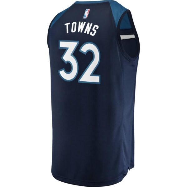 Karl-Anthony Towns Minnesota Timberwolves Fanatics Branded Youth Fast Break Replica Jersey Blue - Icon Edition