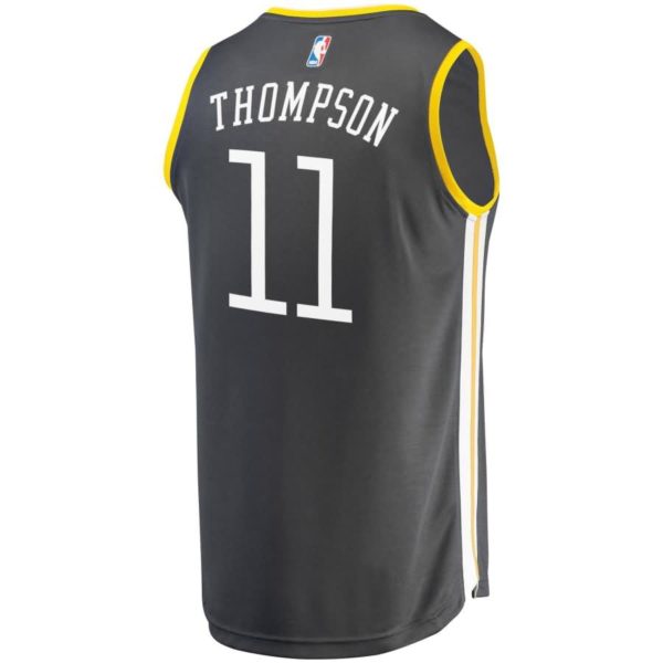 Klay Thompson Golden State Warriors Fanatics Branded Youth Fast Break Replica Jersey Black - Statement Edition