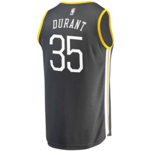 Kevin Durant Golden State Warriors Fanatics Branded Youth Fast Break Replica Jersey Black - Statement Edition