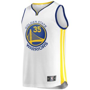 Kevin Durant Golden State Warriors Fanatics Branded Youth Fast Break Replica Jersey White - Association Edition