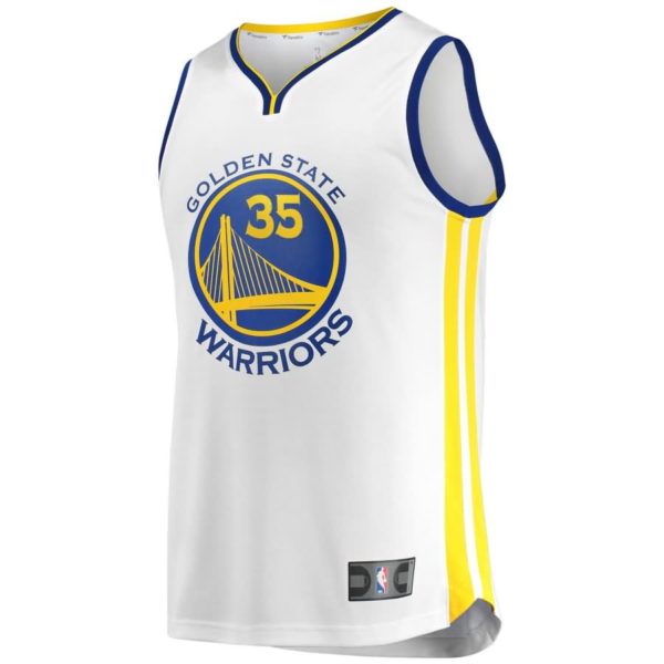 Kevin Durant Golden State Warriors Fanatics Branded Youth Fast Break Replica Jersey White - Association Edition