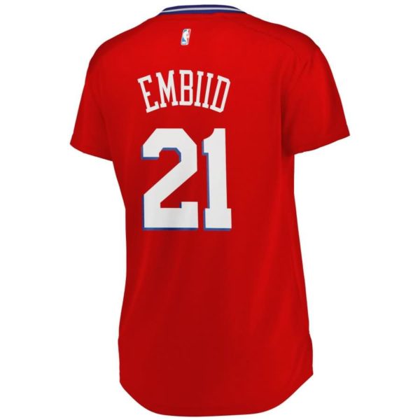Joel Embiid Philadelphia 76ers Fanatics Branded Women's Fast Break Replica Statement Edition Jersey - Red