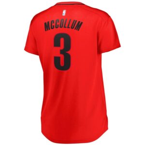 C.J. McCollum Portland Trail Blazers Fanatics Branded Women's Fast Break Replica Statement Edition Jersey - Red