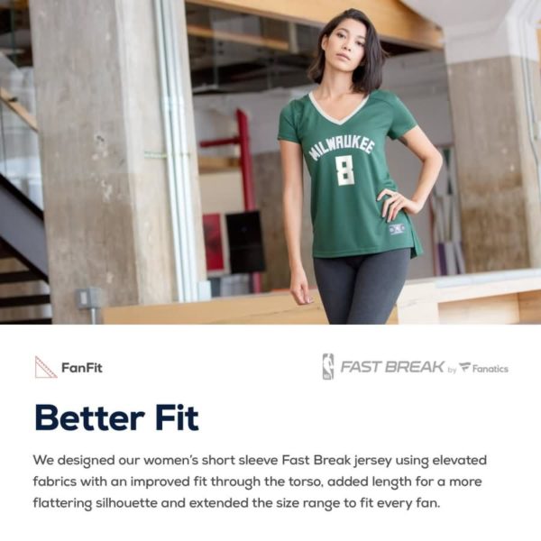 Giannis Antetokounmpo Milwaukee Bucks Fanatics Branded Women's Fast Break Replica Jersey Green - Icon Edition