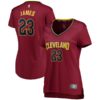 LeBron James Cleveland Cavaliers Fanatics Branded Women's Fast Break Iconic Edition Jersey - Wine