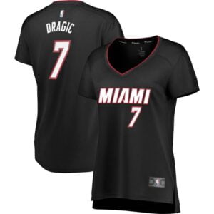 Goran Dragic Miami Heat Fanatics Branded Women's Fast Break Jersey Black - Icon Edition