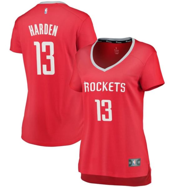 James Harden Houston Rockets Fanatics Branded Women's Fast Break Iconic Edition Jersey - Red