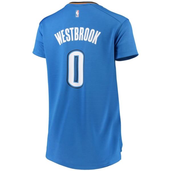 Russell Westbrook Oklahoma City Thunder Fanatics Branded Women's Fast Break Iconic Edition Jersey - Blue