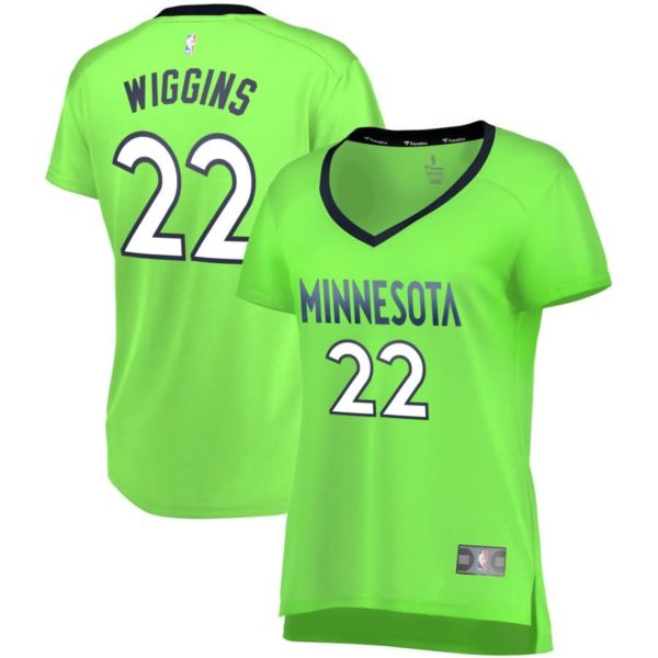 Andrew Wiggins Minnesota Timberwolves Fanatics Branded Women's Fast Break Replica Statement Edition Jersey - Neon Green