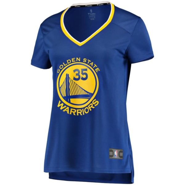 Kevin Durant Golden State Warriors Fanatics Branded Women's Fast Break Replica Jersey Royal - Icon Edition