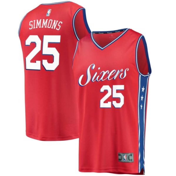 Ben Simmons Philadelphia 76ers Fanatics Branded Fast Break Replica Jersey Red - Statement Edition