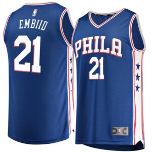 Joel Embiid Philadelphia 76ers Fanatics Branded Fast Break Replica Jersey Royal - Icon Edition