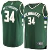 Giannis Antetokounmpo Milwaukee Bucks Fanatics Branded Fast Break Replica Jersey Green - Icon Edition