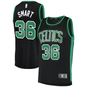 Marcus Smart Boston Celtics Fanatics Branded Fast Break Replica Jersey Black - Statement Edition