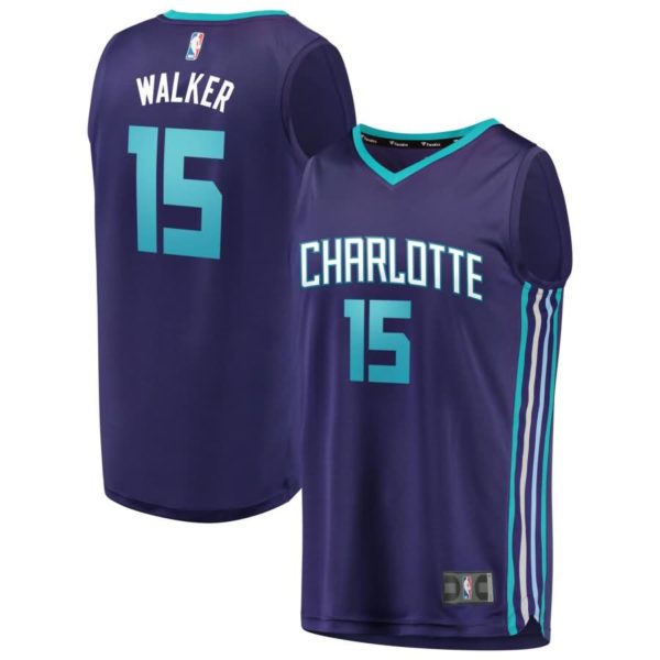 Kemba Walker Charlotte Hornets Fanatics Branded Fast Break Replica Jersey Purple - Statement Edition