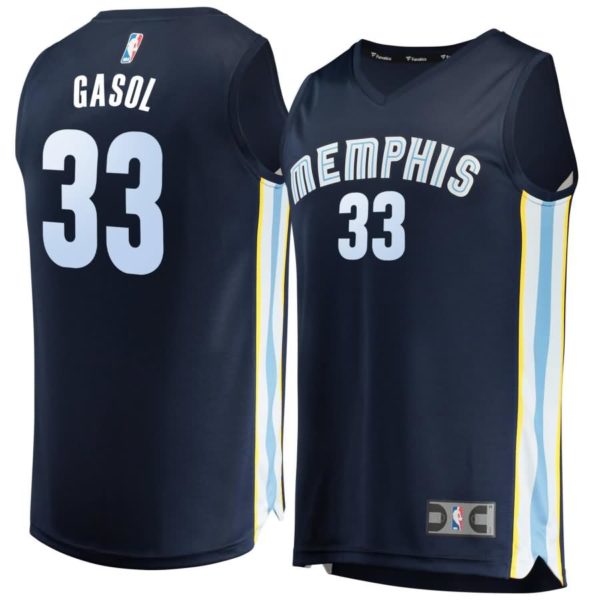 Marc Gasol Memphis Grizzlies Fanatics Branded Fast Break Replica Jersey Navy - Icon Edition
