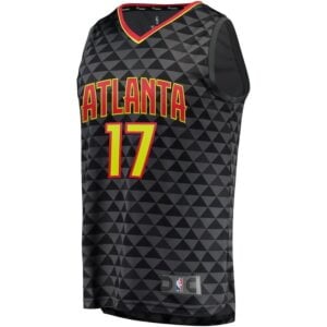 Dennis Schroder Atlanta Hawks Fanatics Branded Fast Break Replica Jersey Black - Icon Edition