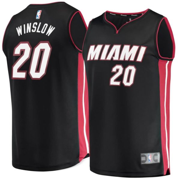 Justise Winslow Miami Heat Fanatics Branded Fast Break Replica Jersey Black - Icon Edition