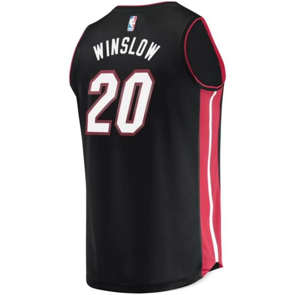 Justise Winslow Miami Heat Fanatics Branded Fast Break Replica Jersey Black - Icon Edition