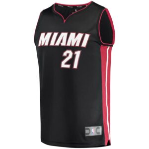 Hassan Whiteside Miami Heat Fanatics Branded Fast Break Replica Jersey Black - Icon Edition