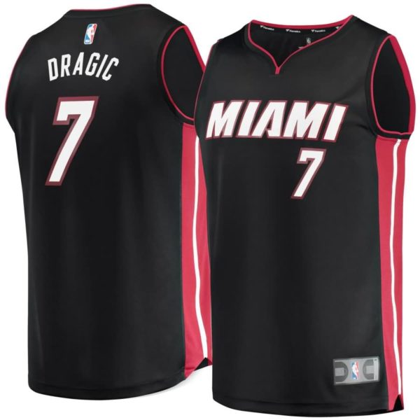 Goran Dragic Miami Heat Fanatics Branded Fast Break Replica Jersey Black - Icon Edition