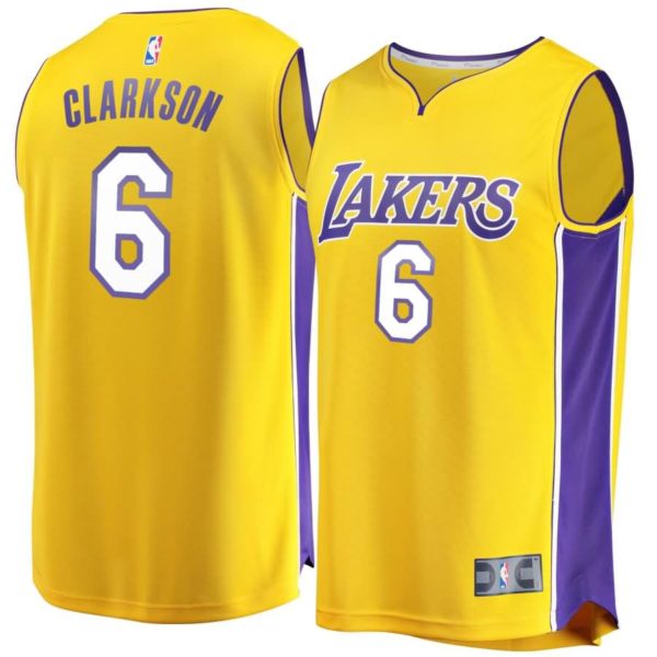 Jordan Clarkson Los Angeles Lakers Fanatics Branded Fast Break Replica Jersey Gold - Icon Edition