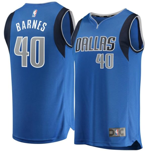 Harrison Barnes Dallas Mavericks Fanatics Branded Fast Break Replica Jersey Blue - Icon Edition