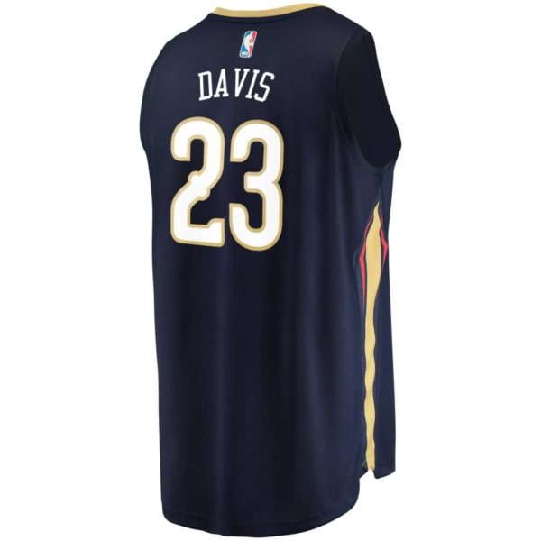 Anthony Davis New Orleans Pelicans Fanatics Branded Fast Break Replica Jersey Navy - Icon Edition
