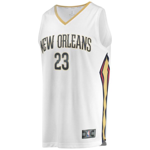 Anthony Davis New Orleans Pelicans Fanatics Branded Fast Break Replica Jersey White - Association Edition