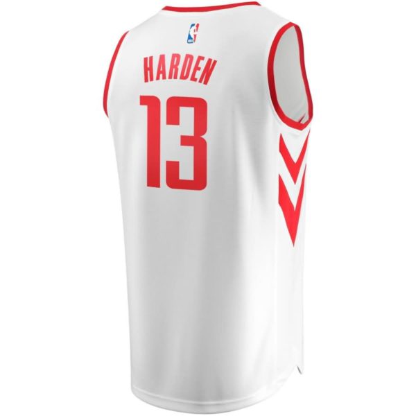 James Harden Houston Rockets Fanatics Branded Fast Break Replica Jersey White - Association Edition