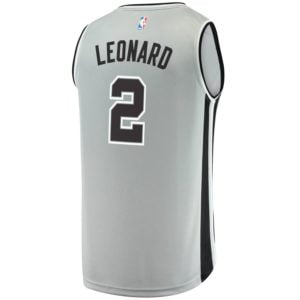 Kawhi Leonard San Antonio Spurs Fanatics Branded Fast Break Replica Jersey Silver - Statement Edition
