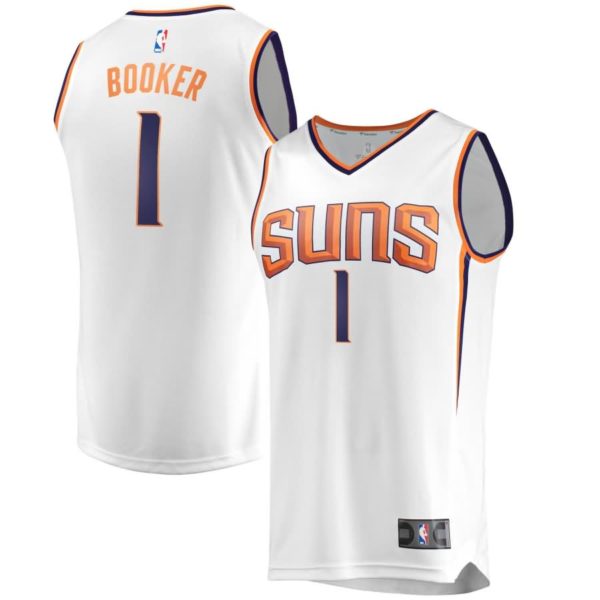 Devin Booker Phoenix Suns Fanatics Branded Fast Break Replica Jersey White - Association Edition