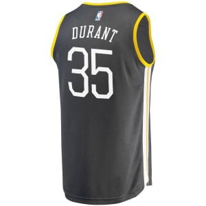 Kevin Durant Golden State Warriors Fanatics Branded Fast Break Replica Jersey Charcoal - Statement Edition