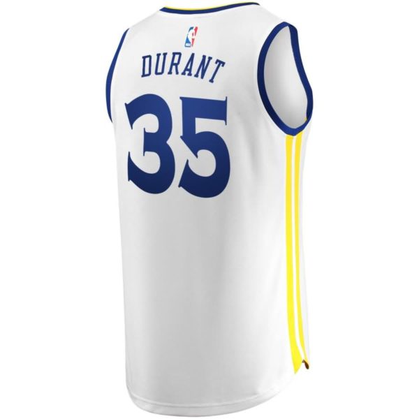 Kevin Durant Golden State Warriors Fanatics Branded Fast Break Replica Jersey White - Association Edition