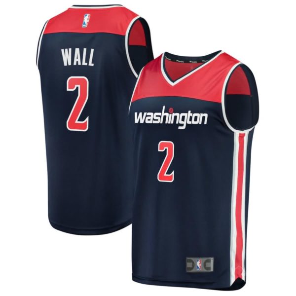John Wall Washington Wizards Fanatics Branded Fast Break Replica Jersey Navy - Statement Edition