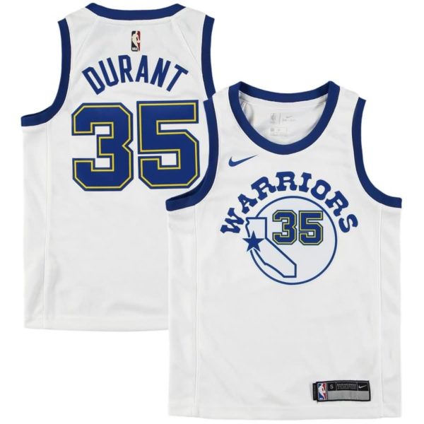 Kevin Durant Golden State Warriors Nike Youth Hardwood Classics Swingman Jersey - White