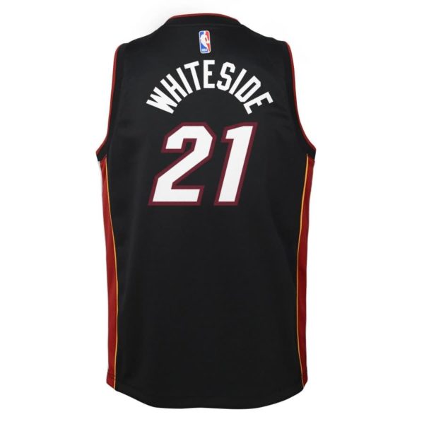 Hassan Whiteside Miami Heat Nike Youth Swingman Jersey Black - Icon Edition