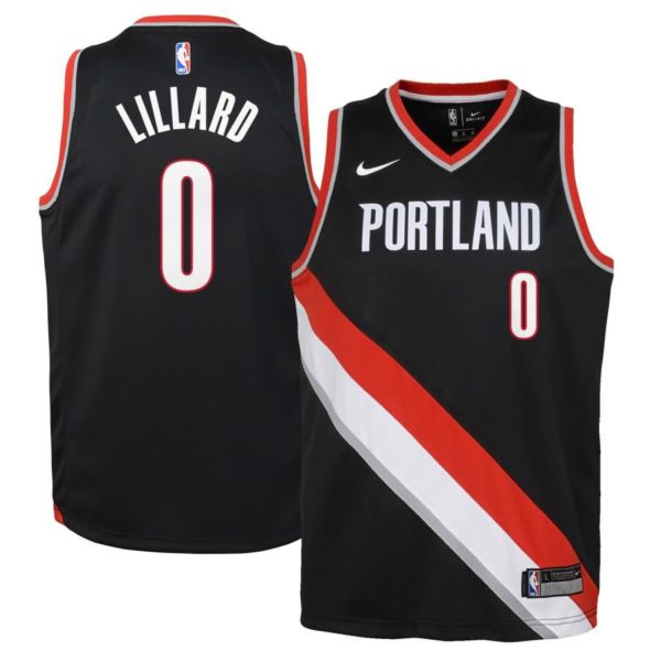 Damian Lillard Portland Trail Blazers Nike Youth Swingman Jersey Black - Icon Edition