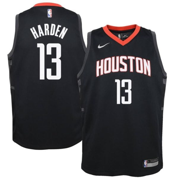 James Harden Houston Rockets Nike Youth Swingman Jersey Black - Statement Edition
