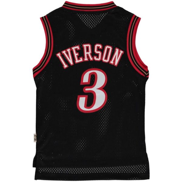Allen Iverson Philadelphia 76ers Youth Fashion Hardwood Classics Swingman Jersey - Black