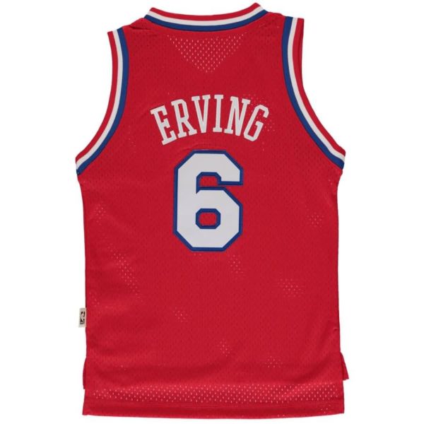 Julius Erving Philadelphia 76ers Youth Fashion Hardwood Classics Swingman Jersey - Red