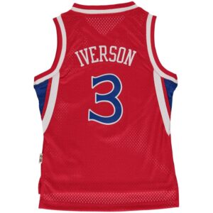 Allen Iverson Philadelphia 76ers Youth Fashion Hardwood Classics Swingman Jersey - Red