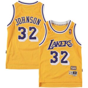 Magic Johnson Los Angeles Lakers Youth Fashion Hardwood Classics Swingman Jersey - Gold